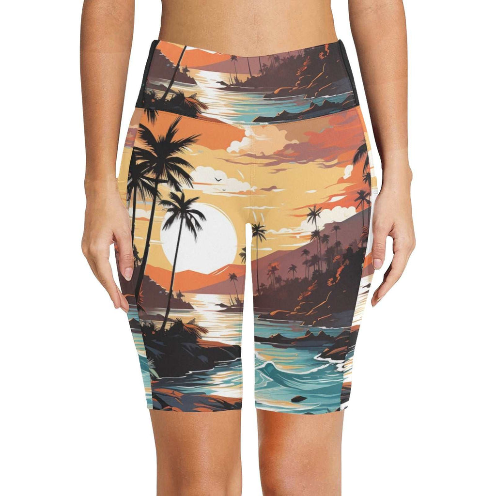 Biker Shorts for Women |  Unique Styled Yoga Leggings with Pockets!