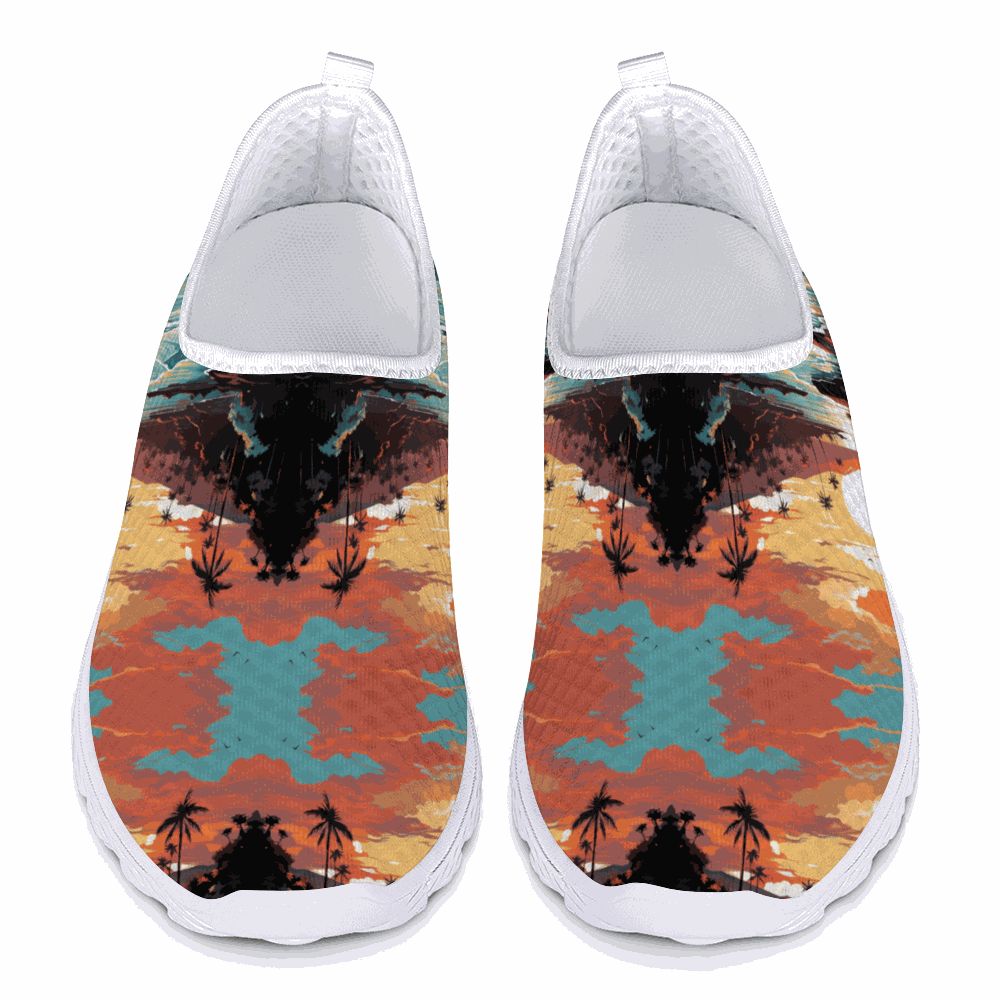 Ocean's Paradise Non-Slip Lightweight SneakersaOcean's Paradise Non-Slip shoes Lightweight Sneakers with an abstract design. with an abstract design.