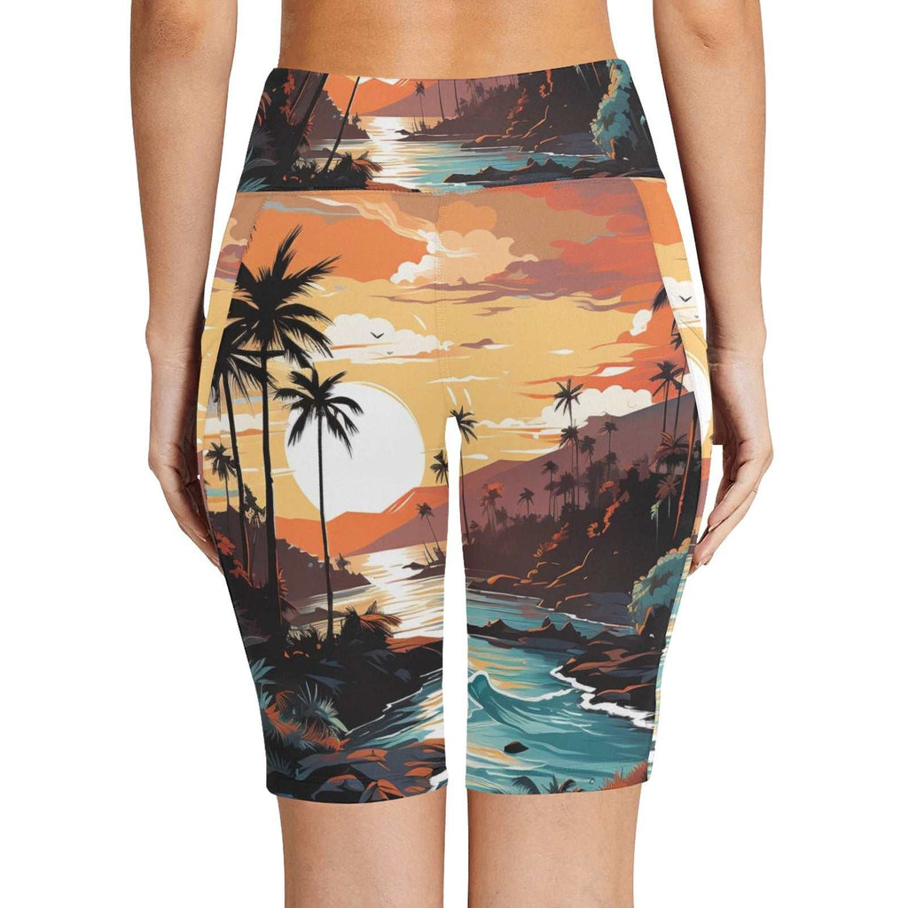 Biker Shorts for Women |  Unique Styled Yoga Leggings with Pockets!