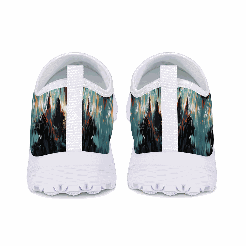 Ocean's Paradise Non-Slip shoes Lightweight Sneakers with an abstract design.